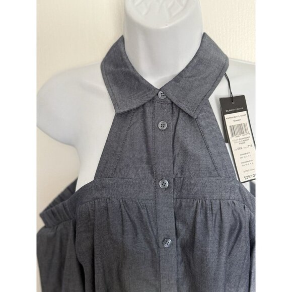 NWT BCBG MAXAZRIA SIZE XXS ROWAN COLD-SHOULDER SHIRT DRESS WWR65L28 MSRP $257 - Picture 14 of 16
